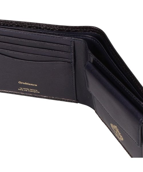 オロビアンコ Orobianco 財布 二つ折り メンズ 本革 Bi Fold Wallet ブラック ネイビー ブルー 黒 Ors 0208 オロビアンコ Orobianco D Fashion