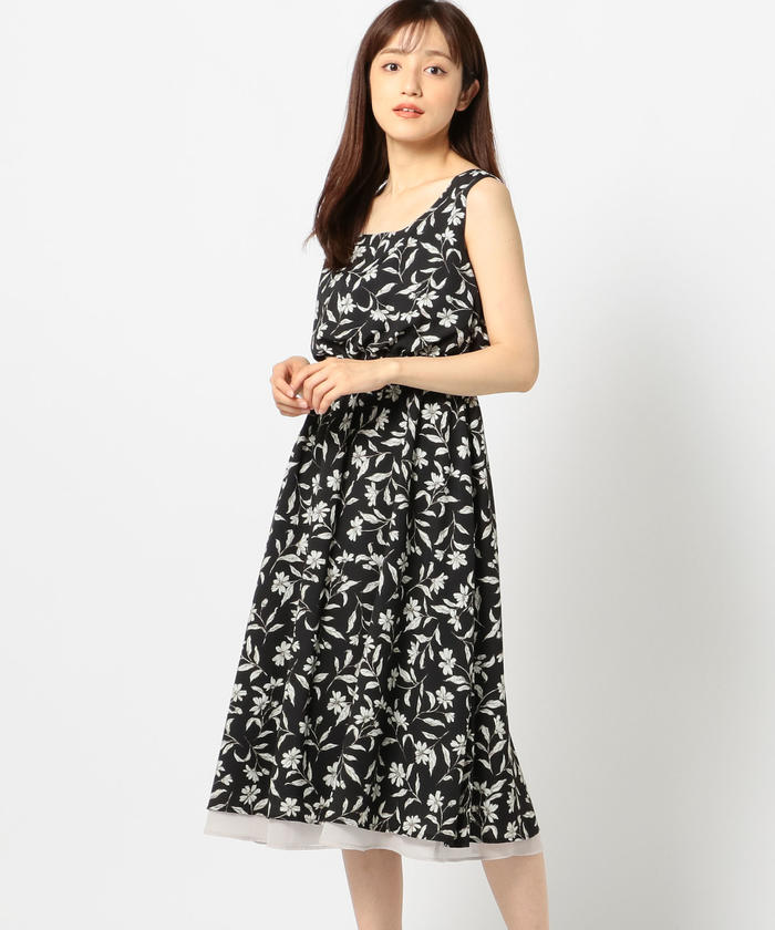 セール】ミッシュマッシュ MISCH MASCH 線描き花柄ワンピース