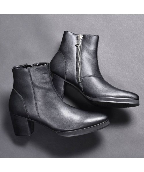 セール10 Off ブーツ メンズ ショートブーツ 黒 ヒール ジョッパーブーツ 厚底 ドレス サイドジップ サイドファスナー 人気 おしゃれ ブランド Endevice エンデヴ シュベック Svec D Fashion