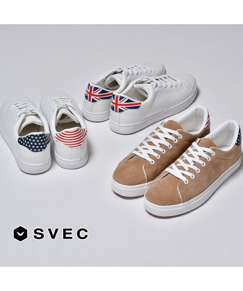 セール スニーカー メンズ レースアップ カジュアルシューズ おしゃれ 人気 カッコいい 韓国 ブランド Svec シュベック 白 ホワイト 国旗 アメリカ ユニオンジ シュベック Svec D Fashion