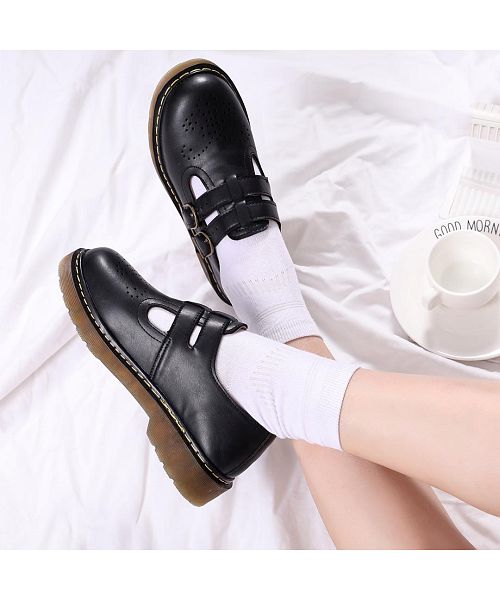 MM6 ウェッジソール レザー ローファー シューズ 厚底 メリージェーン MM6 メリージェーン ウェッジヒール Maison Margiela