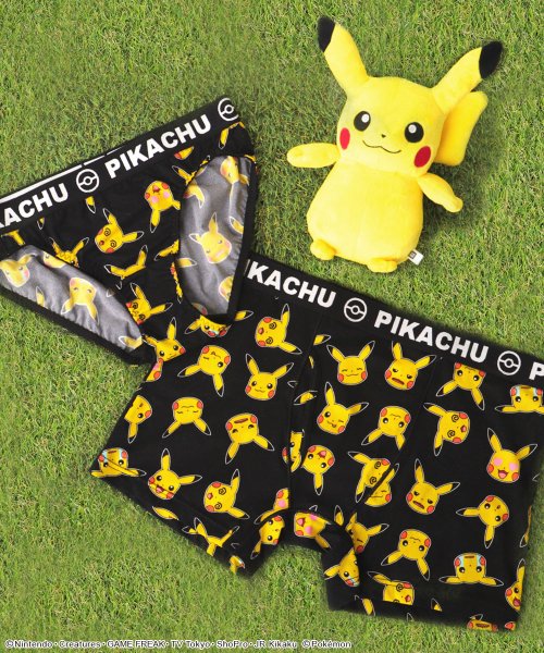 セール ポケモン ピカチュウ総柄 メンズ ボクサーショーツ エメフィール Aimerfeel D Fashion
