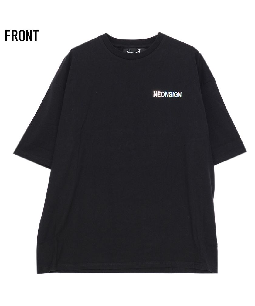Cavaria プリント Tシャツ 44 黒　キャバリア クーポン】【セール 32%OFF】キャバリア CavariA CavariA 箔