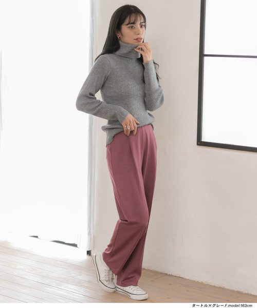 セール】Vネックタートルネックリブニットトップス(503313620) | アドティエ(ad thie) - d fashion