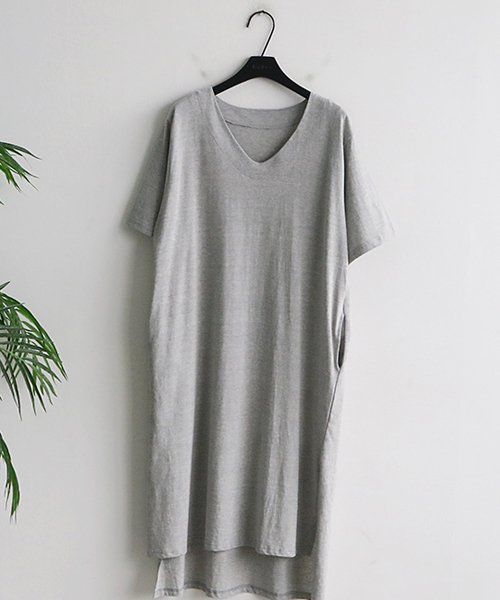 セール Naning9 ナンニング Tシャツロングワンピース Tシャツ ワンピース 無地 ゆったり ルーズ トレンド ナンニング Naning9 D Fashion