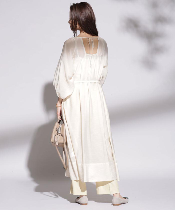 セール 70%OFF】バックデザインシアーロングワンピース