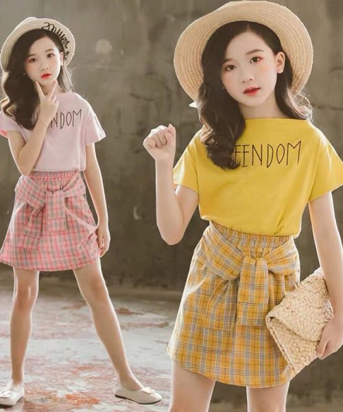 クーポン セール30 Off キッズ セットアップ 女の子 半袖 トップス スカート 上下セット 子供服 可愛い ミニチェック柄スカート春夏 新作 キッズ ミニミニストア Miniministore D Fashion クーポン セール30 Off キッズ セットアップ 女の子 半袖 トップス スカート 上下セット 子供服 可愛い ミニチェック柄スカート春夏 新作 キッズ ミニミニストア Miniministore D Fashion