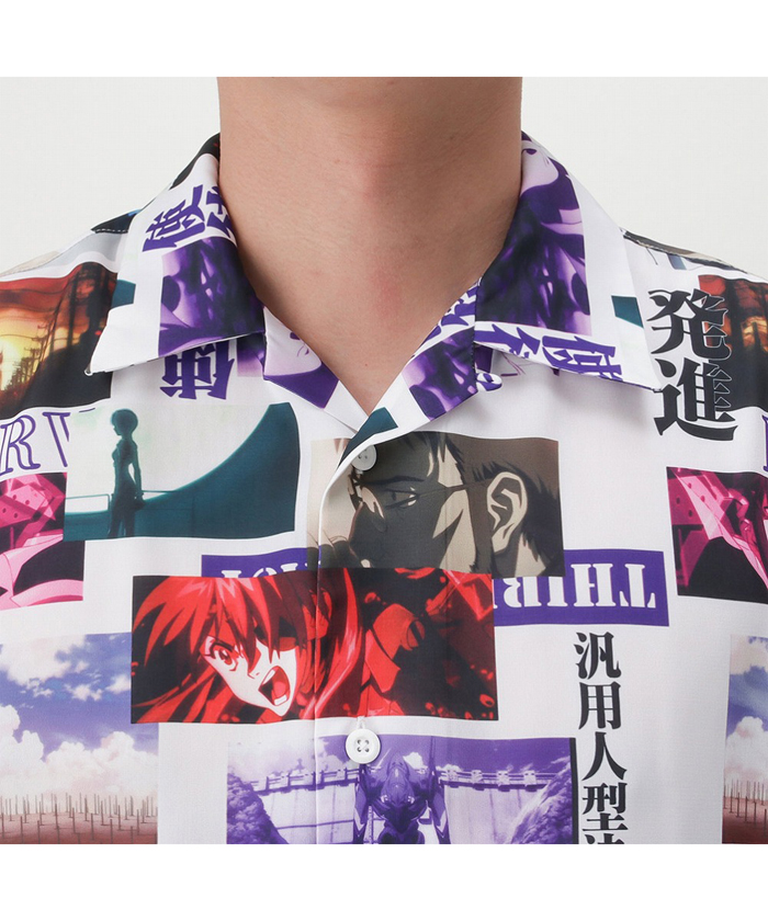 シン・エヴァンゲリオン マックハウスコラボ　総柄プリント開襟シャツ　XL アロハ マックハウス Mac－House EVANGELION エヴァンゲリオン 総柄