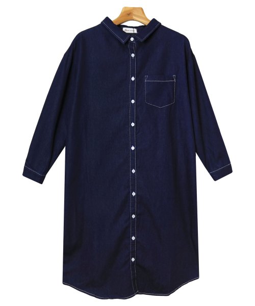 セール デニム長袖シャツワンピース アンドミー And Me D Fashion セール デニム長袖シャツワンピース アンドミー And Me D Fashion