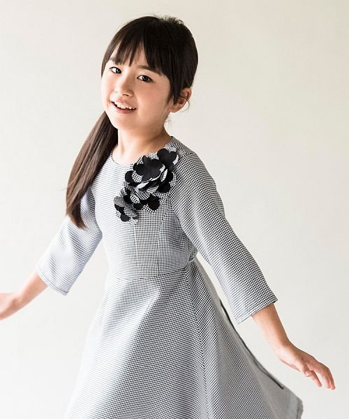 千鳥格子 七分袖ワンピース キャサリンコテージ Catherine Cottage D Fashion