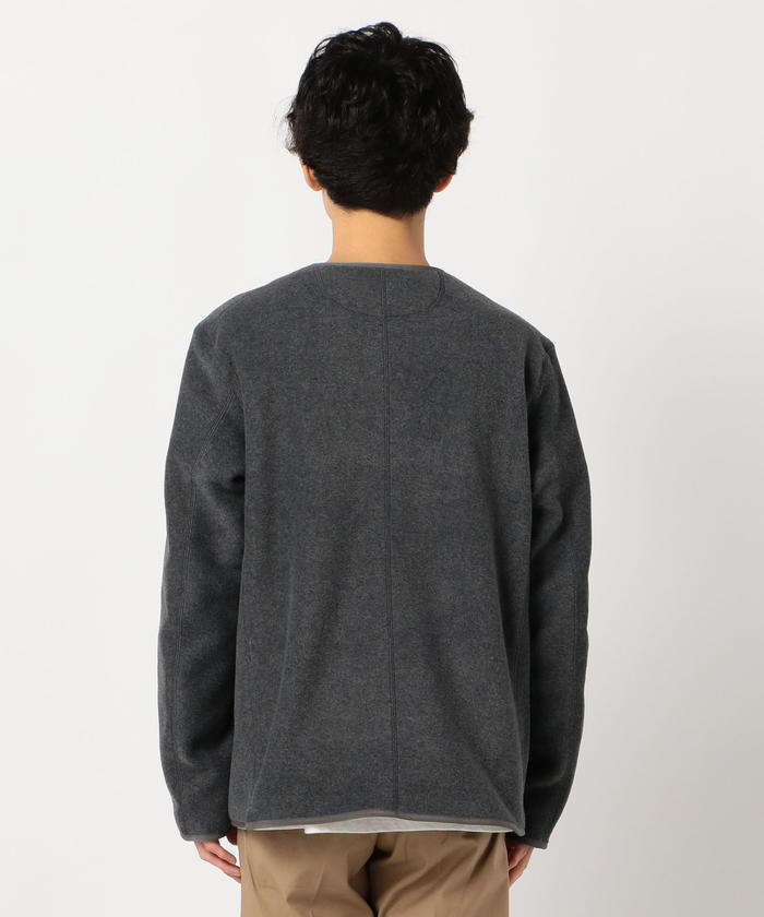 DANTON メンズフリース ノーカラージャケット 美品 DANTON/ダントン】フリース ノーカラー ジャケット #JD－8939