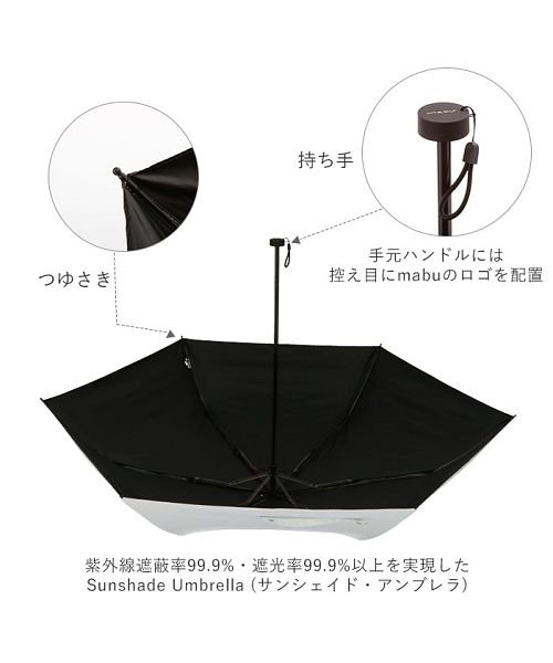 mabu マブ 晴雨兼用 折りたたみ傘 遮光率 99.9％以上(503354625) バックヤードファミリー(BACKYARD FAMILY)  d fashion