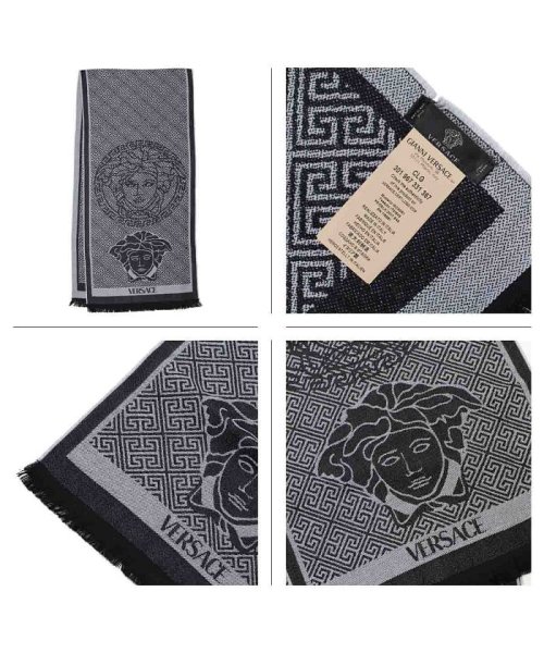 ヴェルサーチ Versace マフラー メンズ ウール イタリア製 カジュアル ビジネス 0627 ベルサーチ ヴェルサーチ Versace D Fashion