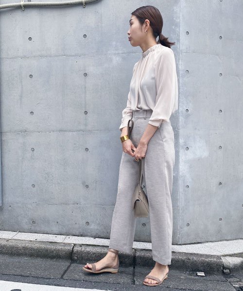 セール ギャザーネックブラウス ナノ ユニバース Nano Universe D Fashion