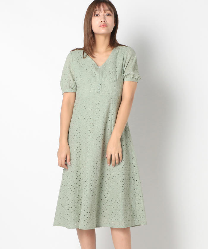 セール】ミッシュマッシュ MISCH MASCH 綿刺繍レースワンピース