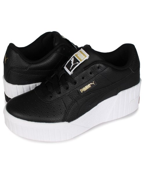 プーマ Puma カリ ウェッジ スニーカー レディース 厚底 Cali Wedge ブラック 黒 プーマ Puma D Fashion