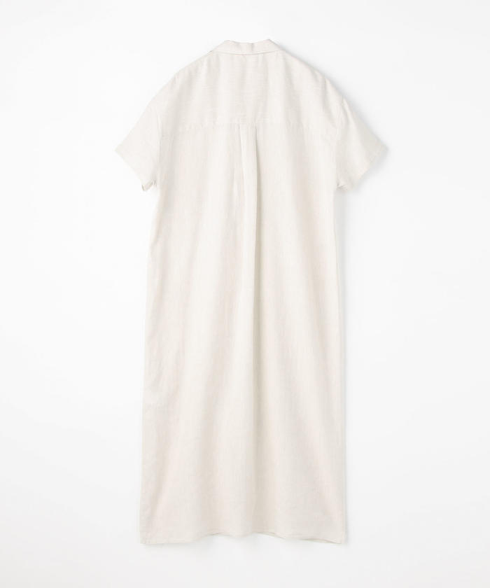 セール 30%OFF】リネンポプリン サファリシャツワンピース