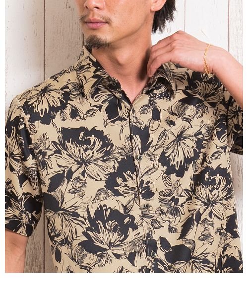 Gostar De Fuga ゴスタールジフーガ ポリエステルストレッチ花柄半袖シャツ フーガ Fuga D Fashion