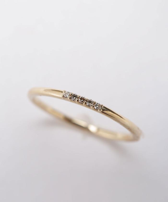セール 50%OFF】PORTE-BONHEUR/別注K10YG Diamond Ring(503291229