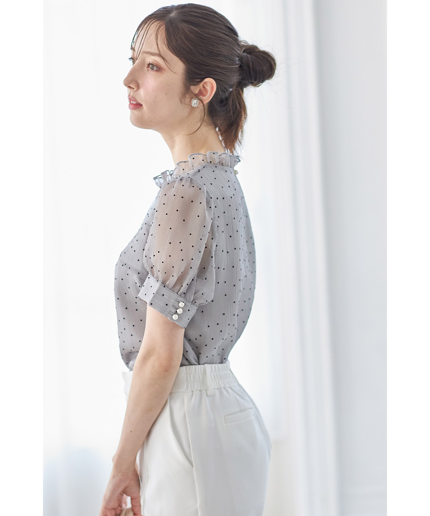 セール】トッコクローゼット tocco closet プチフリルネック