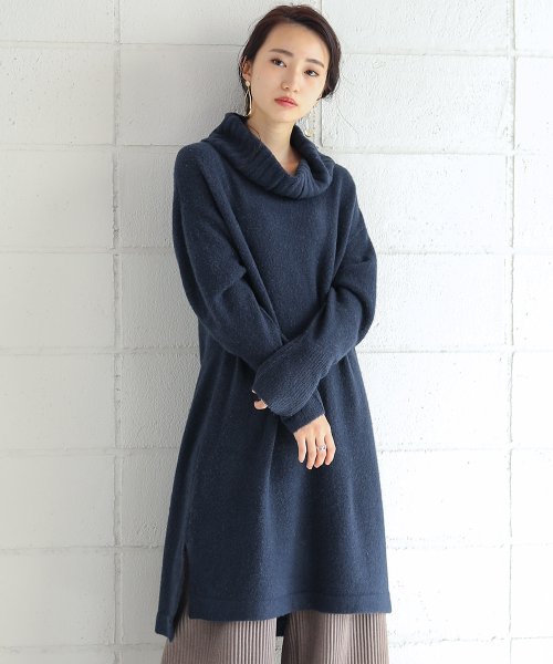 セール 肌触りやわらか ヤクウールオフタートルニットワンピース ブージュルード Bou Jeloud D Fashion セール 肌触りやわらか ヤクウールオフタートルニットワンピース ブージュルード Bou Jeloud D Fashion