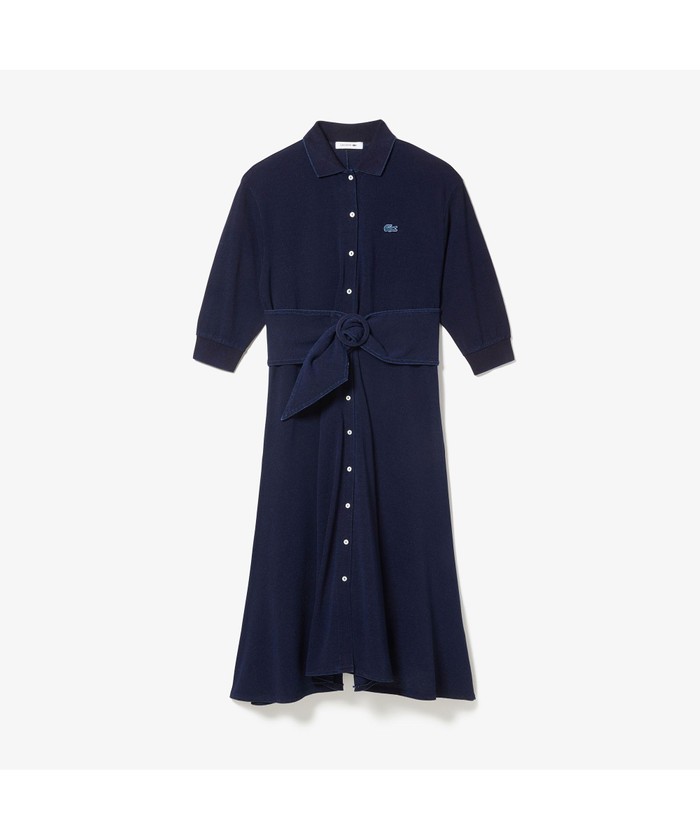 セール】ラコステ LACOSTE ベルトデザインロングポロシャツ