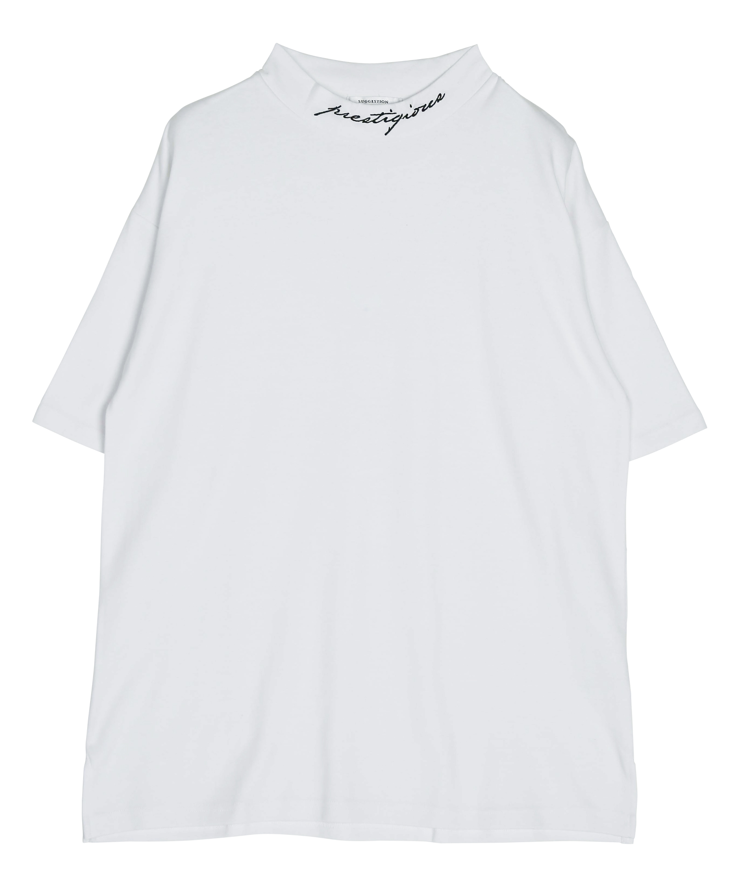 モックネックビッグTシャツ / Tシャツ メンズ ティーシャツ 半袖 