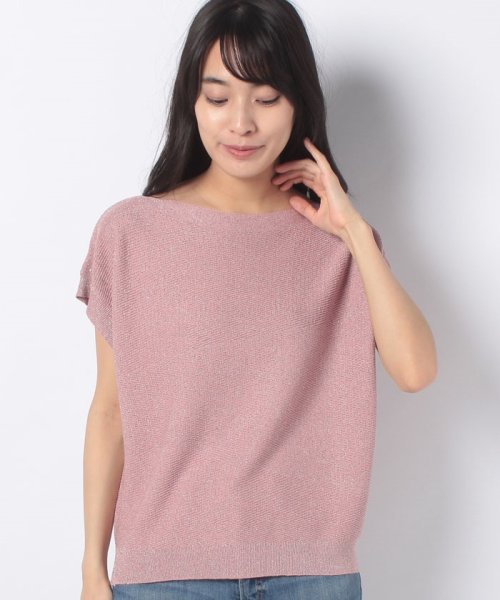 セール ラメ混地柄ノースリーブニット メルローズ クレール Melrose Claire D Fashion
