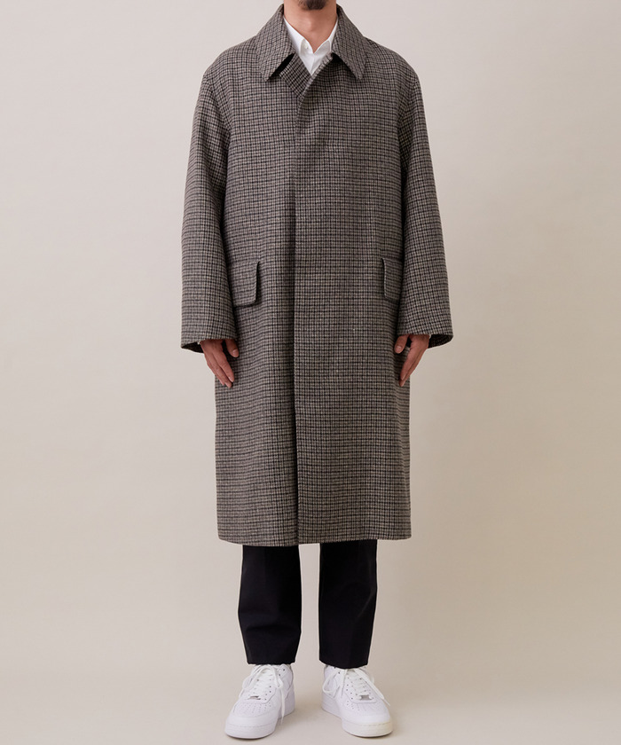 HYBRID TWEED】オーバーサイズ ステンカラーコート(503370872 HYBRID TWEED】オーバーサイズ ステンカラーコート(503370872