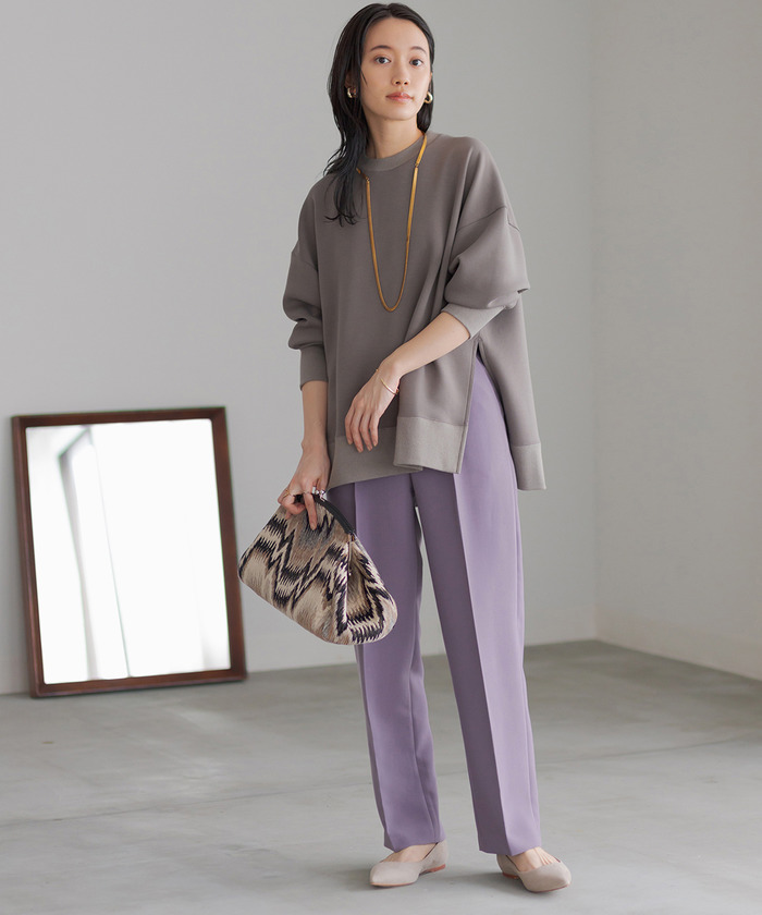 SISSEL EDELBO  パンツ 優待価格[S・girasole]サテンテーパードパンツ | KOBUNSHA