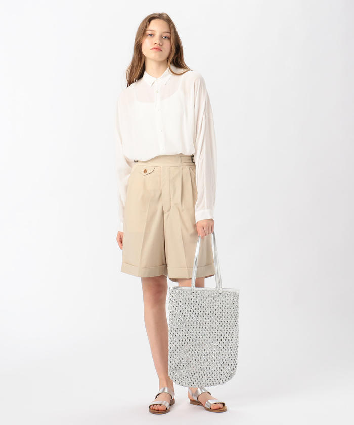 クーポン】【セール 40%OFF】en shalla レザーメッシュトート