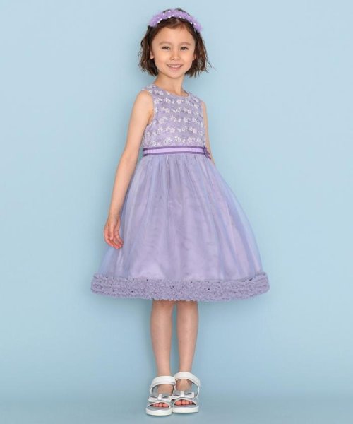 セール 1 140cm ボーダーレースドレス ワンピース 組曲kids Kumikyoku Kids D Fashion