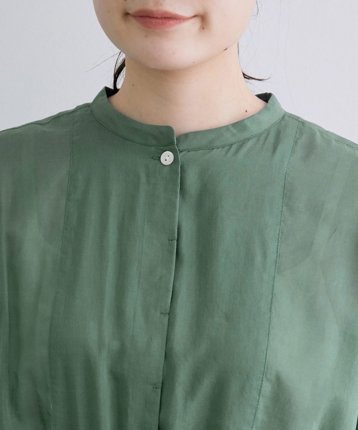セール 30%OFF】コットンシルクタックワンピース(503371655