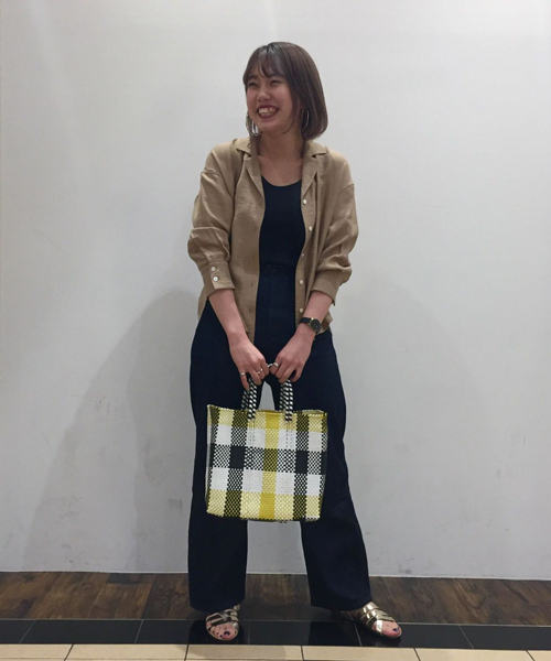 Letra/レトラ】3カラーチェックメルカドバッグ S(503027991 Letra/レトラ】3カラーチェックメルカドバッグ S(503027991