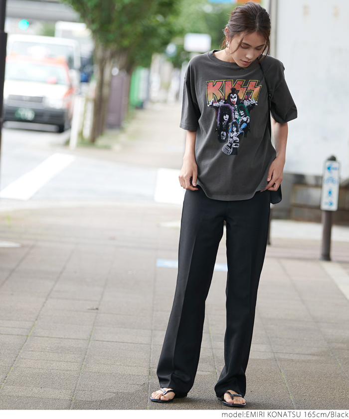 KISS】ウォッシュ加工ロックTシャツ(503381696) | コカ(coca) - d fashion