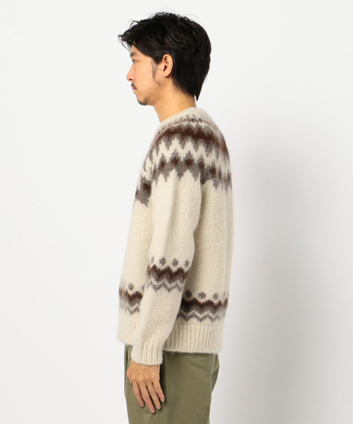 クーポン】【BATONER/バトナー】MOHAIR NORDIC CREW NECK モヘア クーポン】【BATONER/バトナー】MOHAIR NORDIC CREW NECK モヘア