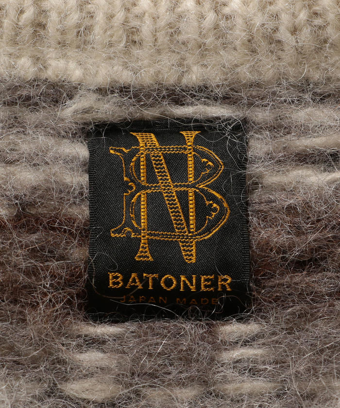 BATONER/バトナー】MOHAIR NORDIC CREW NECK モヘアノルディッククルー