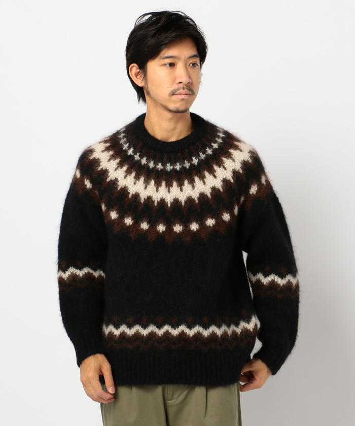 BATONER/バトナー】MOHAIR NORDIC CREW NECK モヘアノルディッククルー