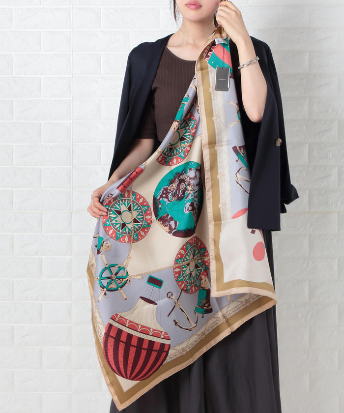 セール 30%OFF】【manipuri/マニプリ】シルクプリントスカーフ88 セール 30%OFF】【manipuri/マニプリ】シルクプリントスカーフ88