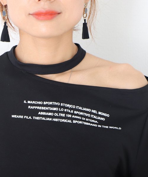 セール ワンショルダー tシャツ レディース ロゴ カットソー 半袖 トップス 春夏 肩あき プルオーバー おしゃれ オフショルダー ミニミニストア Miniministore D Fashion セール ワンショルダー tシャツ レディース ロゴ カットソー 半袖 トップス 春夏 肩あき プルオーバー おしゃれ オフショルダー ミニミニストア Miniministore D Fashion