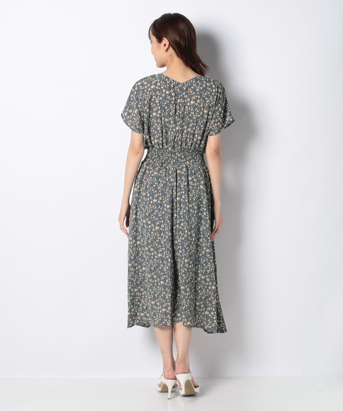 【お値下げ】DKNY カシュクールワンピース DRESS+ ワンピース Aライン フレアワンピース 春 夏 花柄