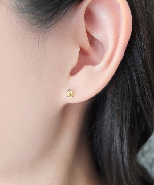 セカンドピアス K18ペリドットしずくピアス Yg テイクアップ Take Up D Fashion セカンドピアス K18ペリドットしずくピアス Yg テイクアップ Take Up D Fashion