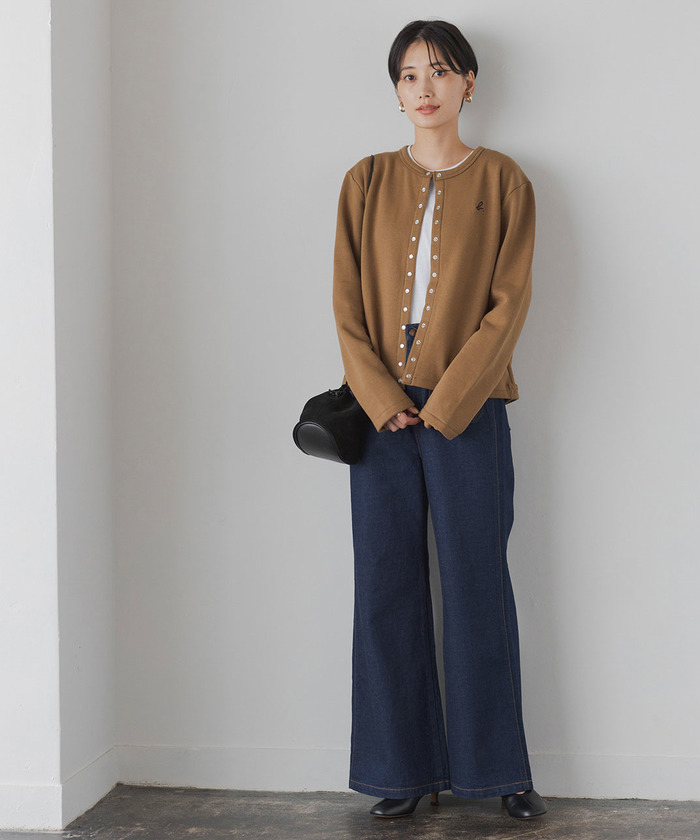 agnes b. pour ADAM ET ROPE'】CARDIGAN PRESSIONS(503391804 agnes b. pour ADAM ET ROPE'】CARDIGAN PRESSIONS(503391804