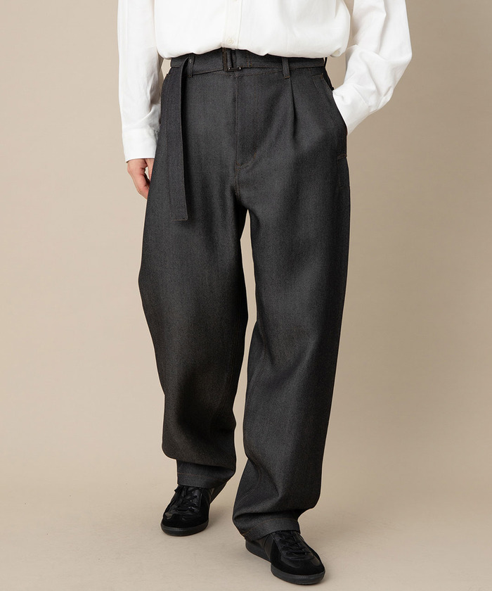 NIKKE】ウールデニム ベルテッドパンツ(503395397) | アダム エ NIKKE】ウールデニム ベルテッドパンツ(503395397) | アダム エ
