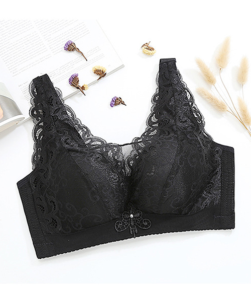 新品タグ付き　BRADALIS 花柄レース ブラジャー 65C 花柄レースブラジャー ノンワイヤー 下着 ブラ レディース 脇肉