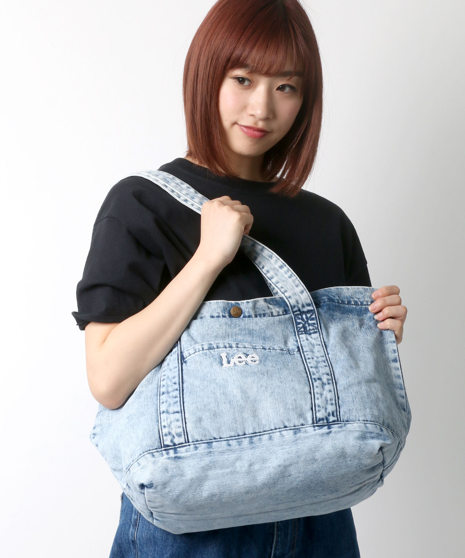 Lazar】Lee/リー ケミカルデニム トートバッグ エコバッグ Lazar】Lee/リー ケミカルデニム トートバッグ エコバッグ