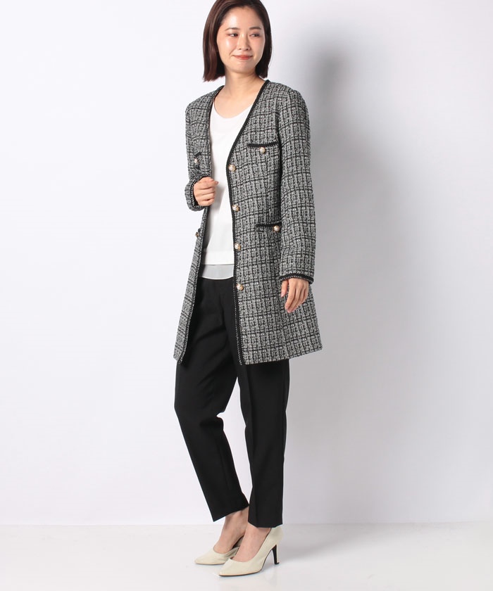 新品未使用タグ付き★RANAN（ラナン）ツイードロングジレ　ブラック　Lサイズ Ranan｜ツイードロングジレ | Rakuten Fashion(楽天ファッション