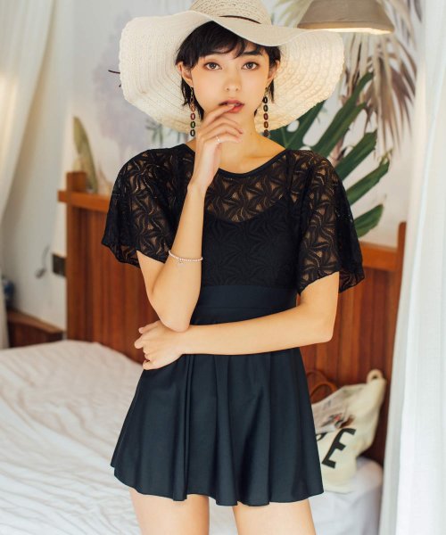 セール シックレース ワンピース水着 オシャレボ Osyarevo D Fashion セール シックレース ワンピース水着 オシャレボ Osyarevo D Fashion