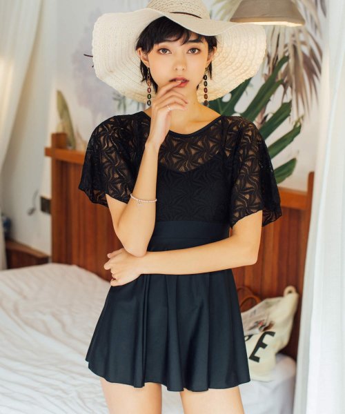 セール シックレース ワンピース水着 オシャレボ Osyarevo D Fashion