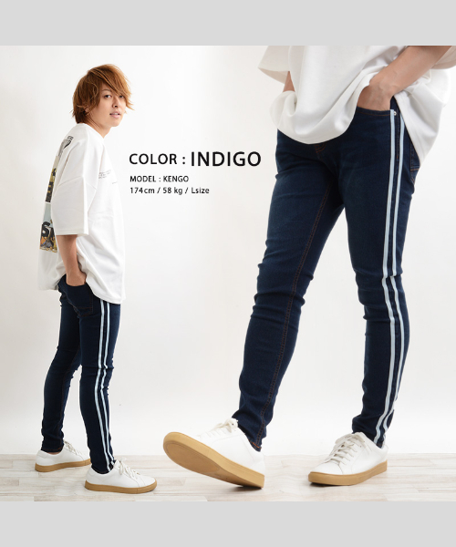 ワンフォークロージング 1111clothing ストレッチ スキニー